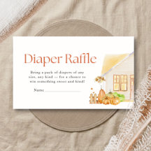 Kleine Kürbis-Baby-Party-Windel-Raffle