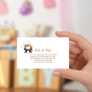 Kleine Kürbis-Baby-Shower-Bücher für Baby-Ticket Begleitkarte