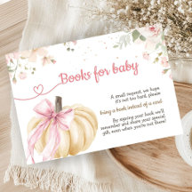 Kleine Kürbis-Baby-Shower-Rosa-Schleifen-Bücher fü