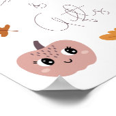 Kleine Kürbis-Babyduschkarten und Geschenke Poster (Ecke)