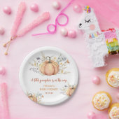 Kleine Kürbis Blumendusche Papierplatte Pappteller (Party)