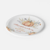 Kleine Kürbis Blumendusche Papierplatte Pappteller (Schrägansicht)