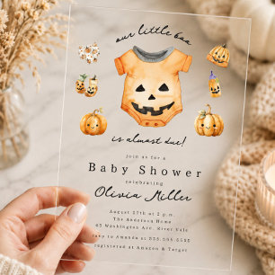 Kleine Kürbis Boo Baby Shower Einladung