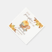 Kleine Kürbis-Dinosaurier-Herbstdusche Serviette (Ecke)