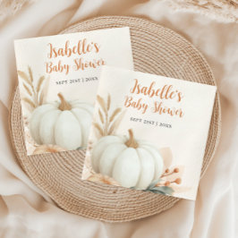 Kleine Kürbis Fall Babydusche Dekoration Serviette