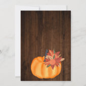 Kleine Kürbis florale Holzleuchten fallen Babydusc Einladung (Rückseite)