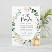 kleine Kürbis-Gründusche Einladung (Stehend Vorderseite)