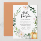 kleine Kürbis-Gründusche Einladung (Vorne/Hinten)