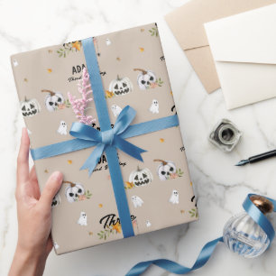 Kleine Kürbis-Halloween-Geburtstagsfeier für jedes Geschenkpapier