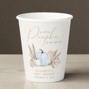 Kleine Kürbis-Herbst-Baby-boy-Party Pappbecher
