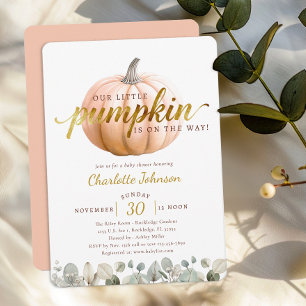Kleine Kürbis Herbst-Baby-Party-Einladung Einladung