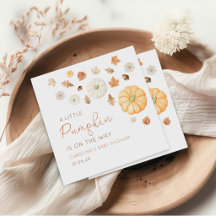 Kleine Kürbis Herbst Baby Shower Servietten