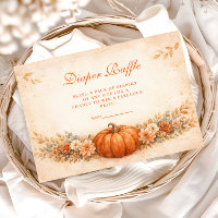 Kleine Kürbis Herbst Baby Shower Windelraffel