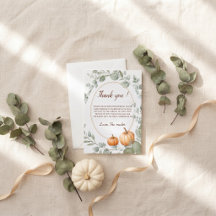 Kleine Kürbis-Herbst-Blumen-Dankeskarten