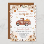 Kleine Kürbis Herbstdusche Einladung (Vorne/Hinten)