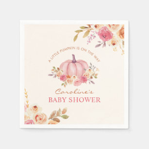 Kleine Kürbis-Rosa Mädchen Baby Shower Papier Serv Serviette