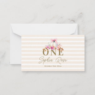 Kleine Kürbis-Rosa-Schleifen-Rosen 1. Eleganter Ge Mitteilungskarte