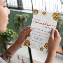 Kleine Kürbis sind auf dem Weg Babydusche