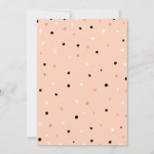 Kleine Kürbis Sonnenblumen, Dots Baby Dusche Einladung (Rückseite)