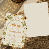 Kleine Kürbis-Sonnenblumenfall Babydusche Einladung