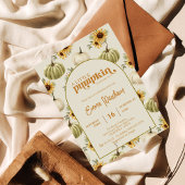 Kleine Kürbis-Sonnenblumenfall Babydusche Einladung