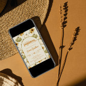 Kleine Kürbis-Sonnenblumenfall Babydusche Einladung