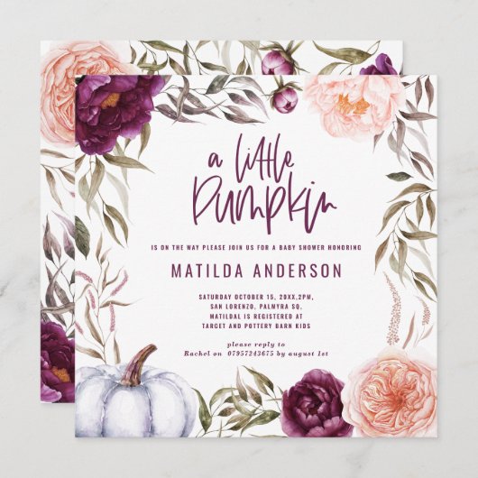 Kleine Kürbis Wasserfarbendusche