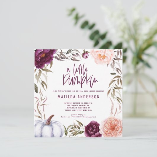 Kleine Kürbis Wasserfarbendusche (Stehend Vorderseite)