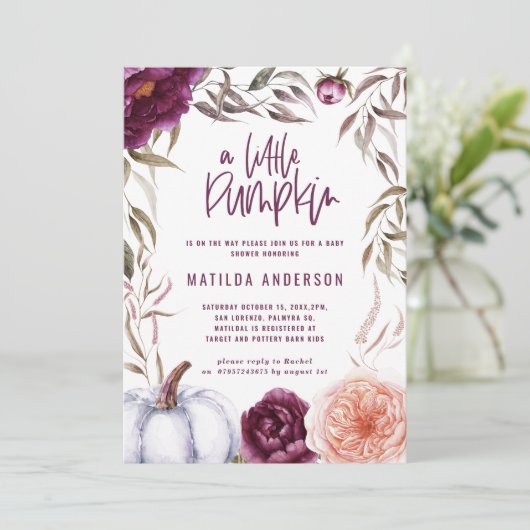 Kleine Kürbis Wasserfarbendusche (Stehend Vorderseite)