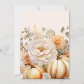 Kleine Kürbis Wasserfarbendusche Einladung (Rückseite)