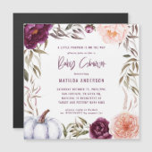 Kleine Kürbis Wasserfarbendusche Magnetkarte (Vorne/Hinten)