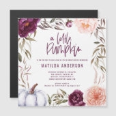 Kleine Kürbis Wasserfarbendusche Magnetkarte (Vorne/Hinten)