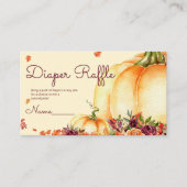 Kleine Kürbis-Windel-Tombola Visitenkarte (Vorderseite)