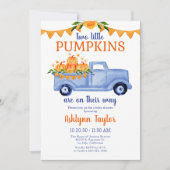 Kleine Kürbis-Zwillingsdusche Einladung (Vorderseite)