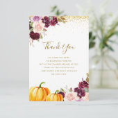 kleine Kürbisbaby-Dusche danke Karte (Stehend Vorderseite)