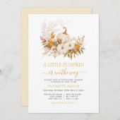 kleine Kürbisbaby-Dusche Einladung (Vorne/Hinten)