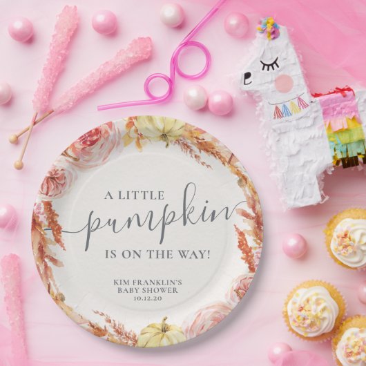 Kleine Kürbisbaby Dusche Teller (Party)