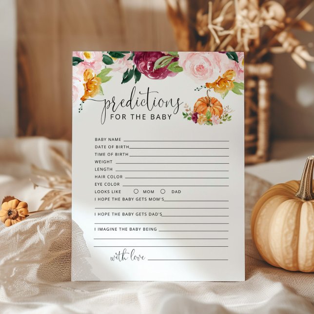 Kleine Kürbisbaby-Vorhersagekarte (Von Creator hochgeladen)