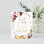 Kleine Kürbisbeere mit Blumengebäck einladen (Stehend Vorderseite)