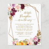 Kleine Kürbisbeere mit Blumengebäck einladen (Vorderseite)