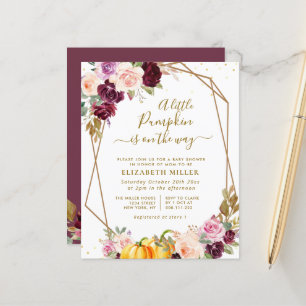 Kleine Kürbisbeere mit Blumengebäck einladen