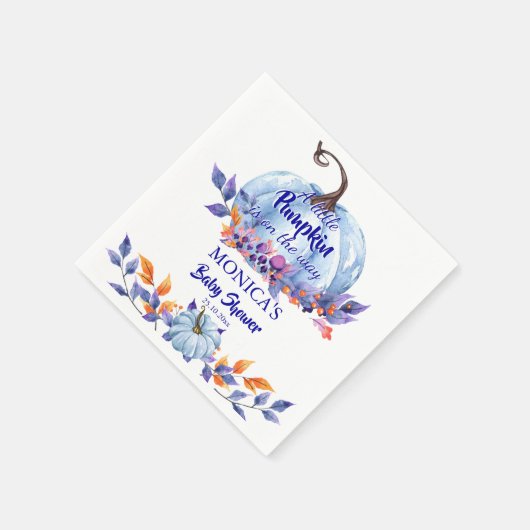 Kleine Kürbisblütendusche Serviette (Ecke)