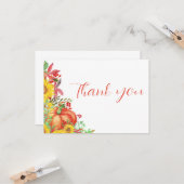 Kleine Kürbisbrunnendusche dank Karte (Vorderseite/Rückseite Beispiel)