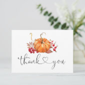 Kleine Kürbisbrunnendusche dank Karte (Stehend Vorderseite)