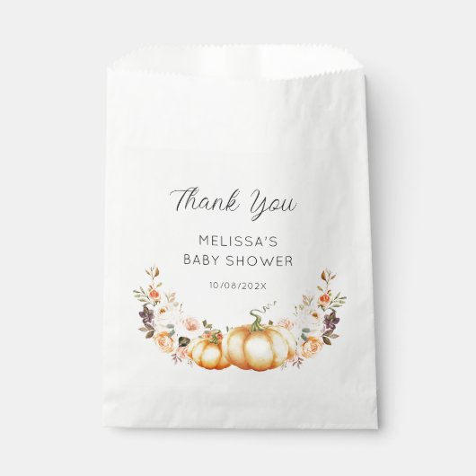 kleine Kürbisbrunnendusche Geschenktütchen (Vorderseite)