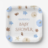 kleine Kürbisbrunnendusche Pappteller (Vorderseite)