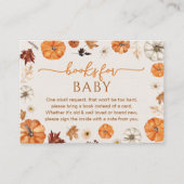 Kleine Kürbisbücher für die Babyverpackungskarte Begleitkarte (Vorderseite)