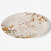 Kleine Kürbisdusche Pappteller (Schrägansicht)