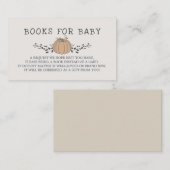 Kleine Kürbisfallen Babyduschbücher für Baby Begleitkarte (Vorne/Hinten)