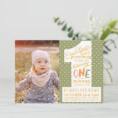 kleine Kürbisgeburtseinladung Einladung (Stehend Vorderseite)